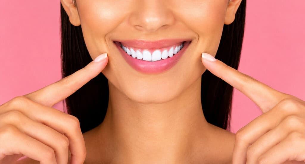 3D rendering of dental implants with sinus lift procedure showing bone grafting and implant placement.